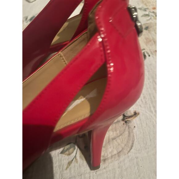 Michael Kors Keke Women's Red Patent Leather Stiletto Pumps Size 9.5 - Picture 3 of 12